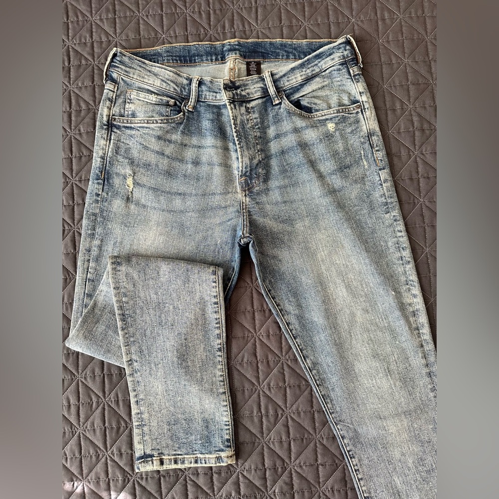H&M Slim Fit Blue Distressed Jeans